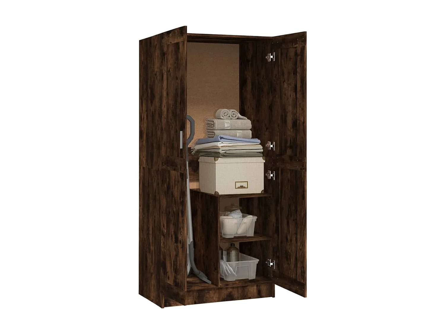 Armario Roble ahumado 82,5x51,5x180 cm Madera contrachapada