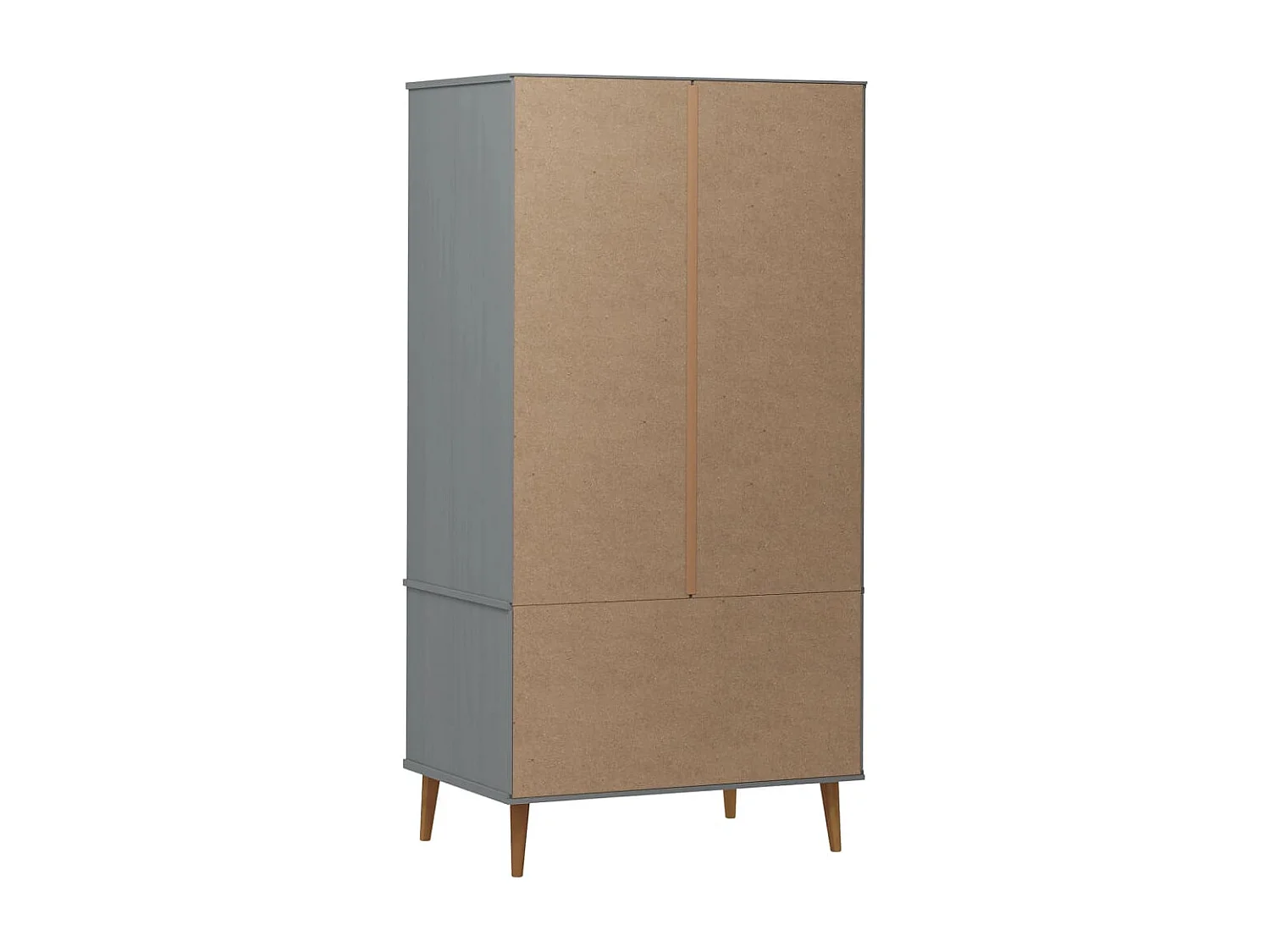 Garde-robe MOLDE Gris 90x55x175 cm Bois massif de pin