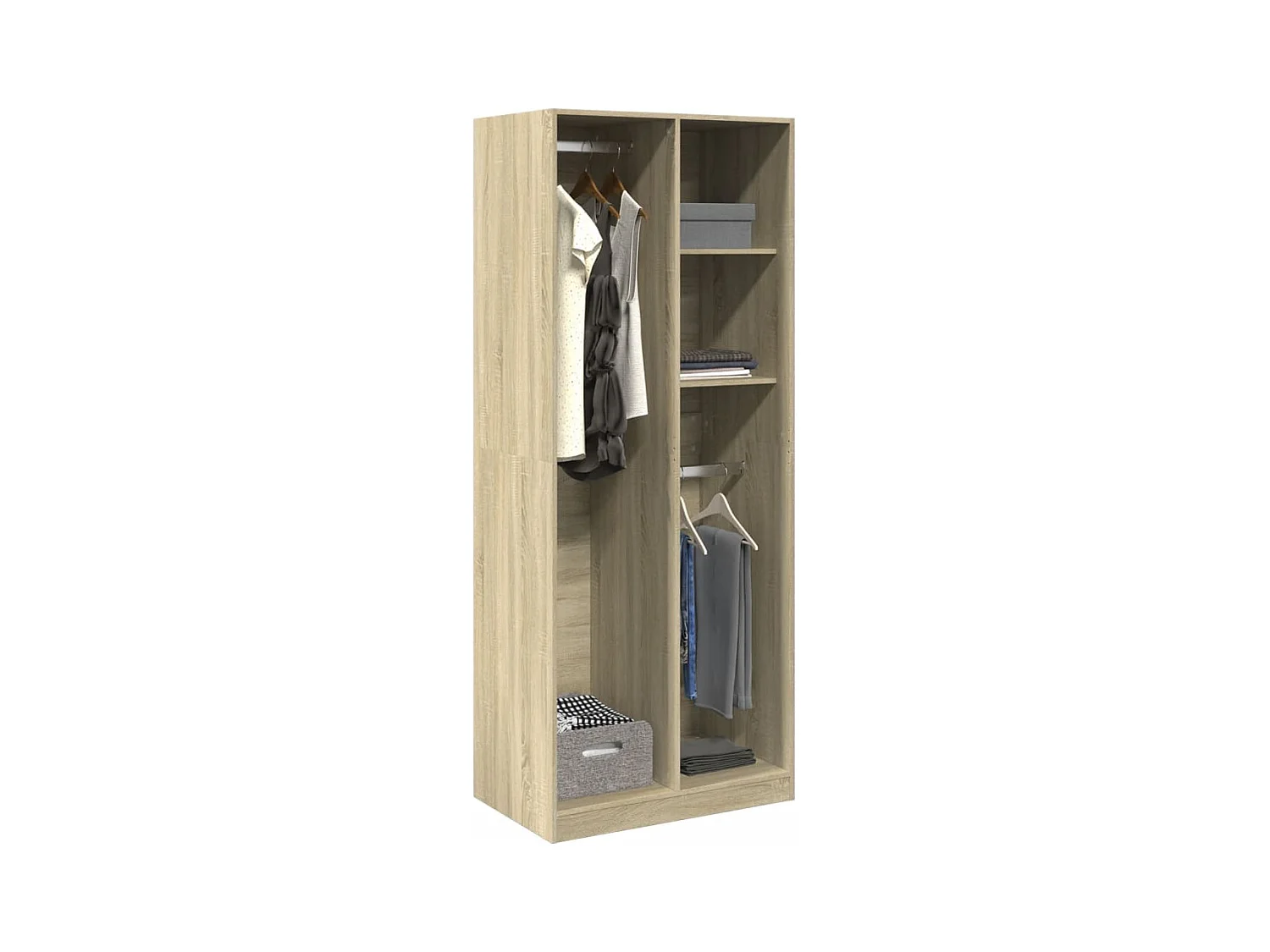 Armadio in rovere Sonoma 80x50x200 cm in multistrato