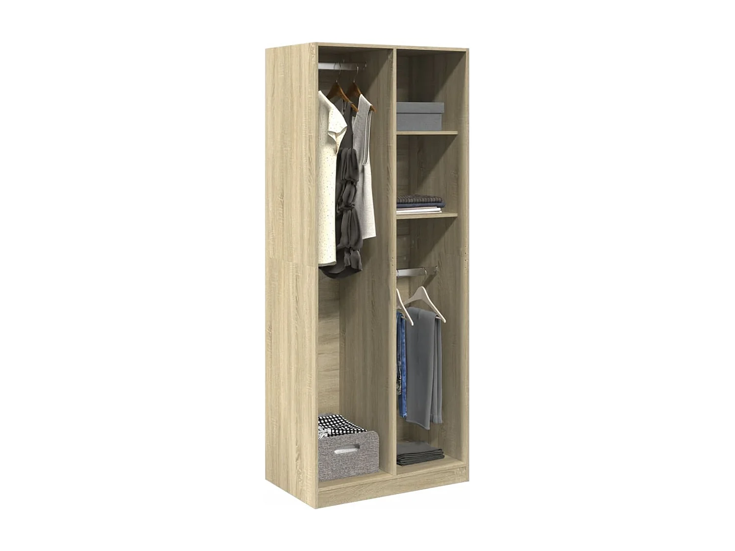Garde-robe chêne sonoma 80x50x200 cm bois d'ingénierie