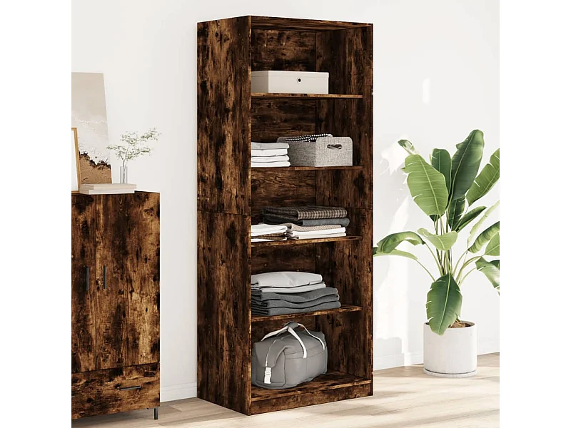 Garde-robe chêne fumé 80x50x200 cm bois d'ingénierie