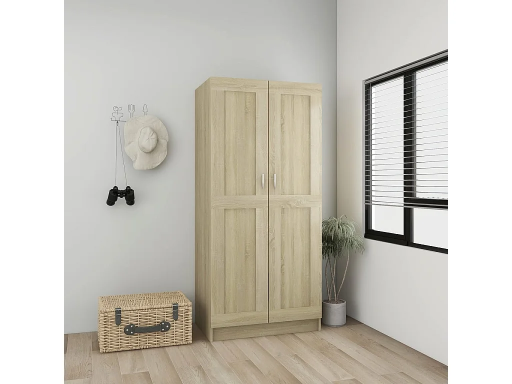Kleiderschrank Sonoma-Eiche 82,5x51,5x180 cm Spanplatte