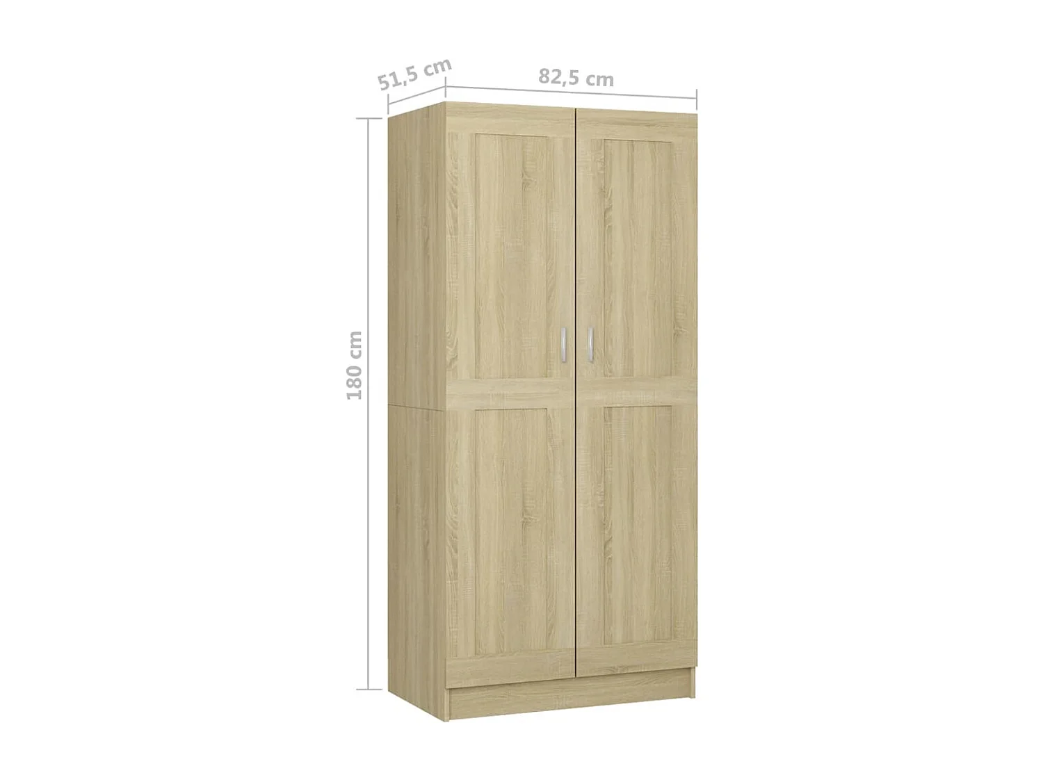 Kleiderschrank Sonoma-Eiche 82,5x51,5x180 cm Spanplatte