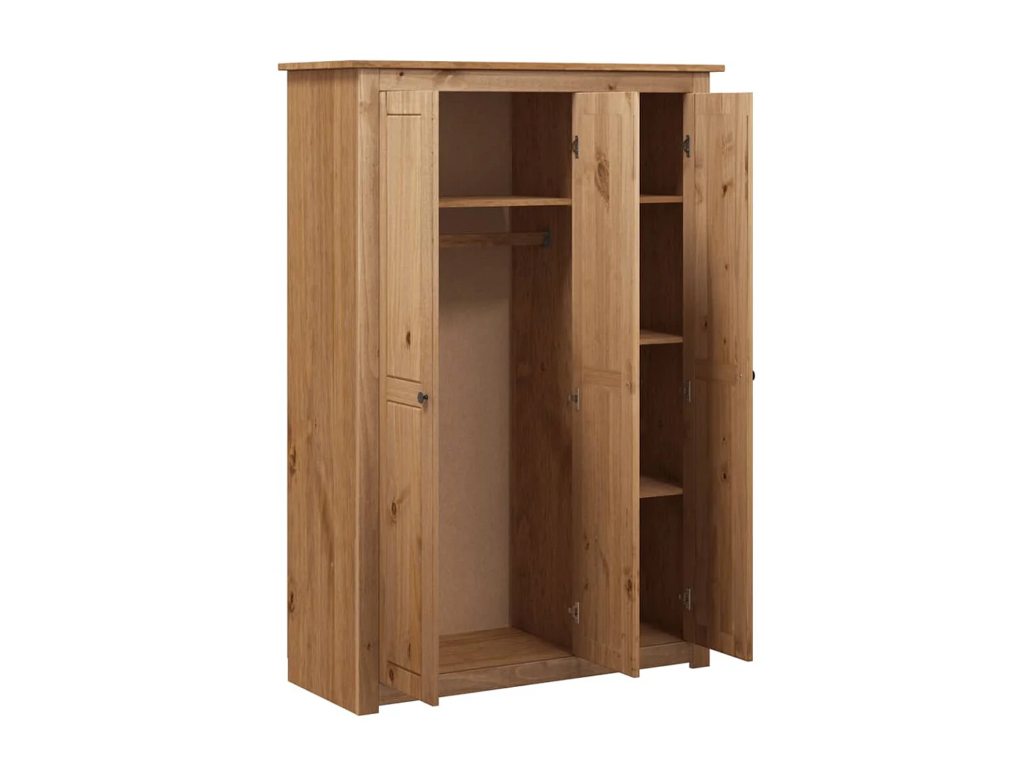 Garde-robe à 3 portes 118x50x171,5 cm Pin Assortiment Panama