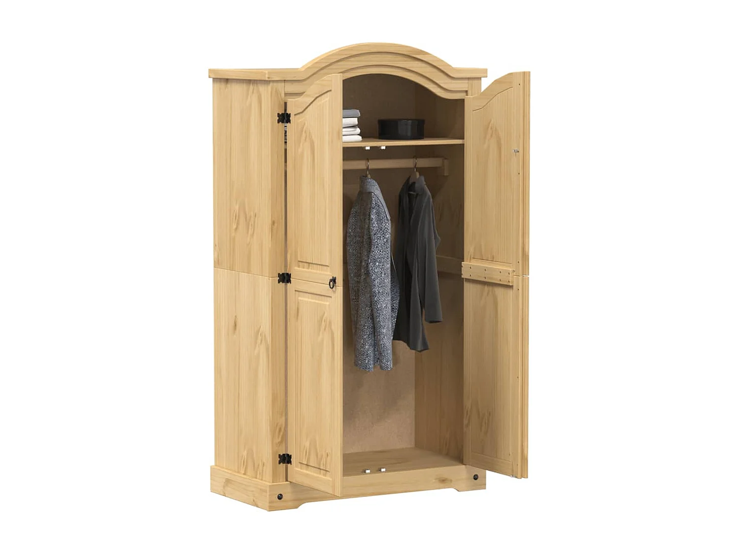 Armadio Corona 102x52x186 cm in legno massello di pino