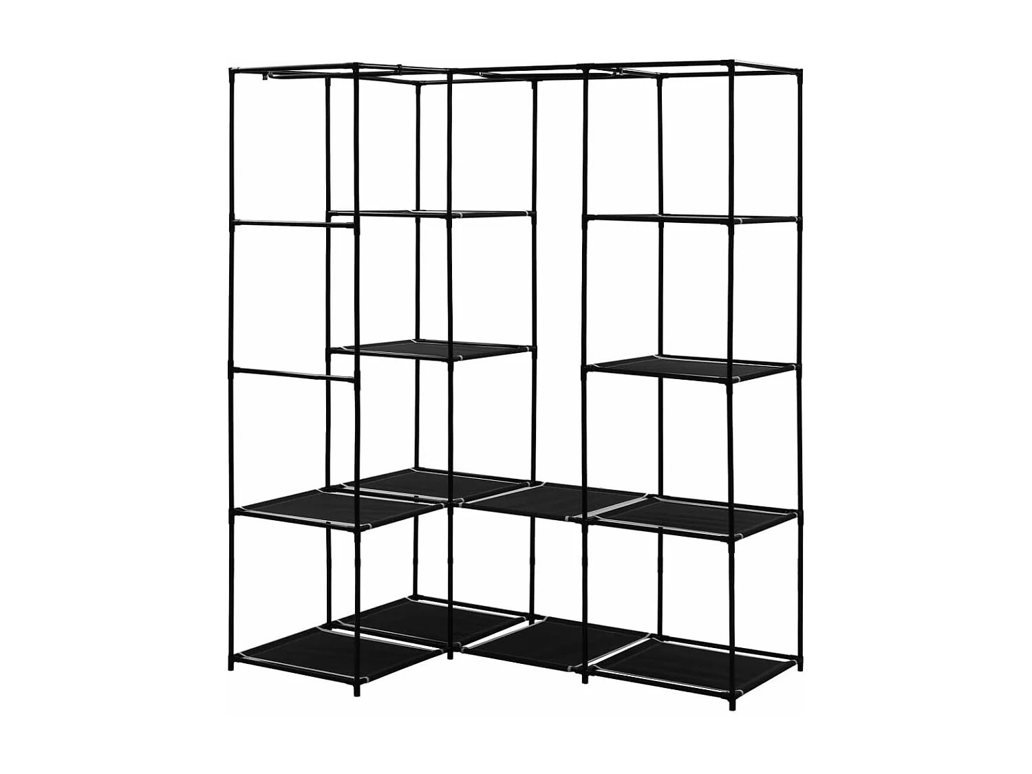 Armario esquinero Negro 130x87x169 cm