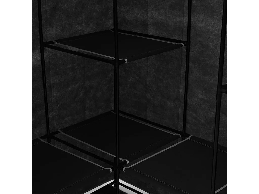 Armario esquinero Negro 130x87x169 cm