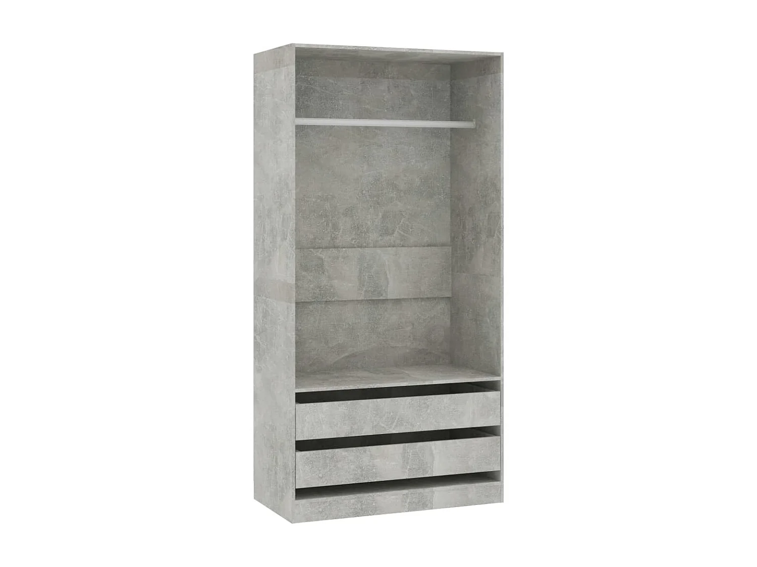 Garde-robe Gris béton 100x50x200 cm Bois d'ingénierie