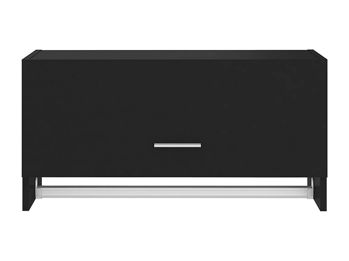 Schwarzer Kleiderschrank 70x32,5x35 cm aus Holzwerkstoff