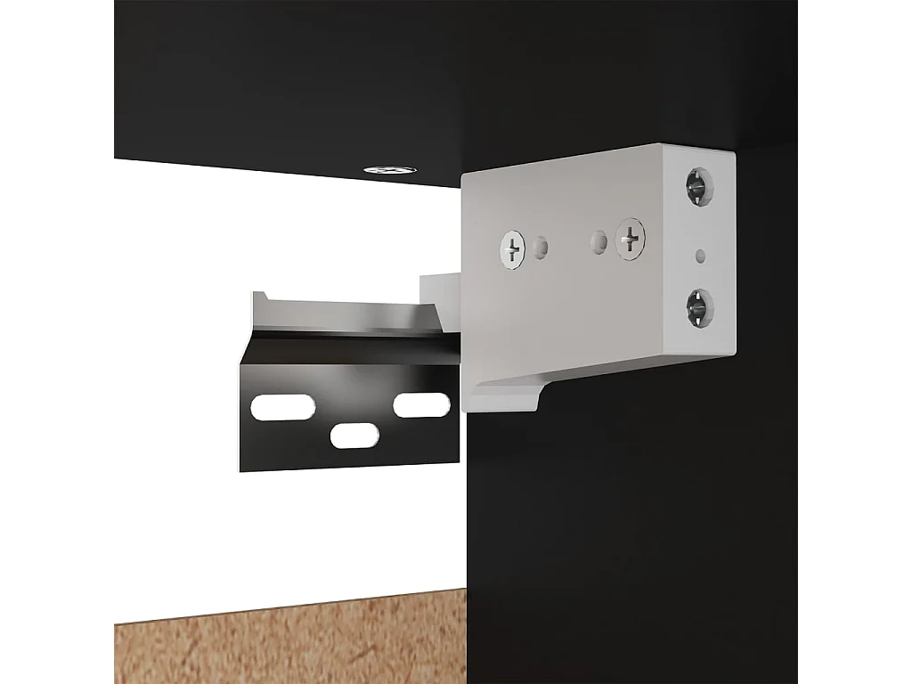 Schwarzer Kleiderschrank 70x32,5x35 cm aus Holzwerkstoff