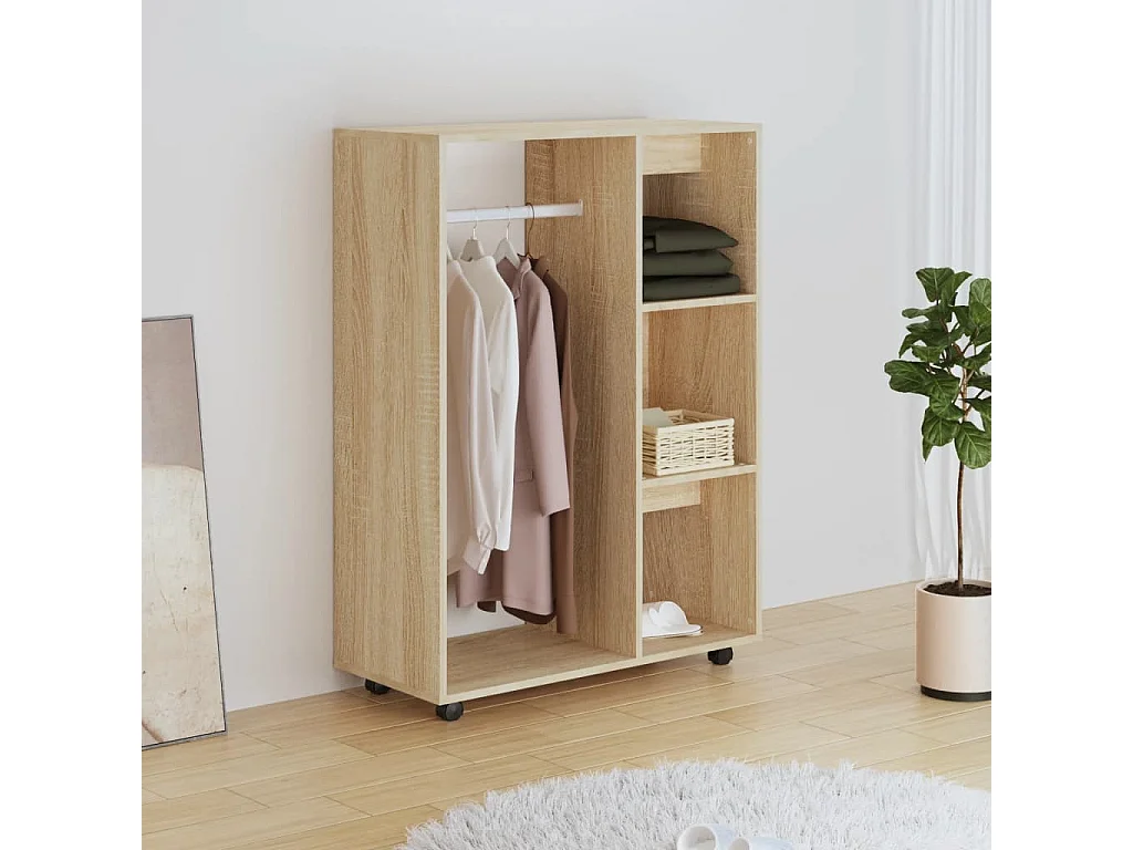 Armario roble Sonoma 80x40x110 cm Madera contrachapada