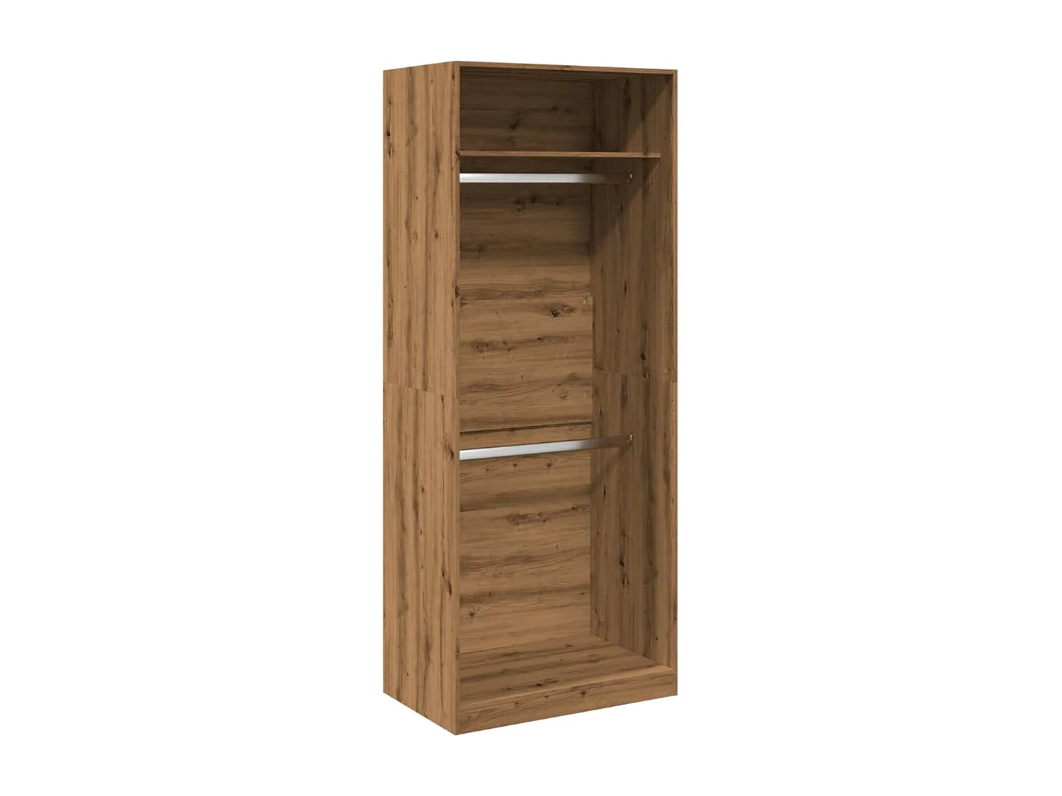 Handgefertigter Kleiderschrank aus Eichenholz, 80 x 50 x 200 cm, Holzwerkstoff