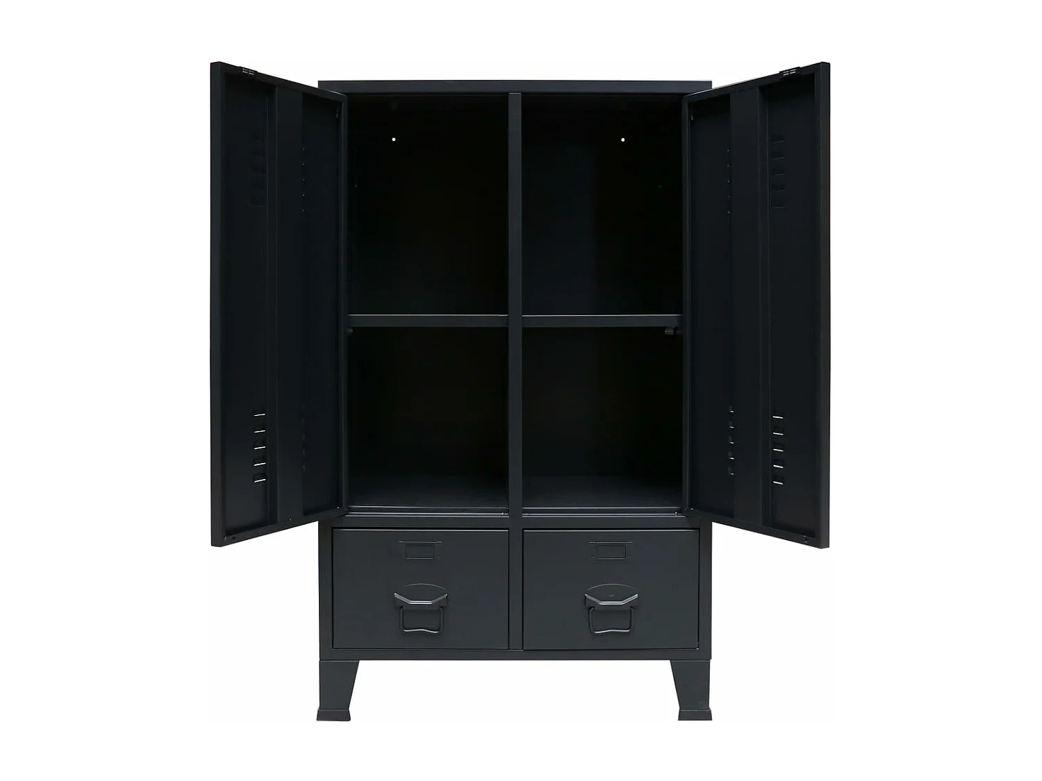 Garde-robe métal de style industriel 67x35x107 cm noir