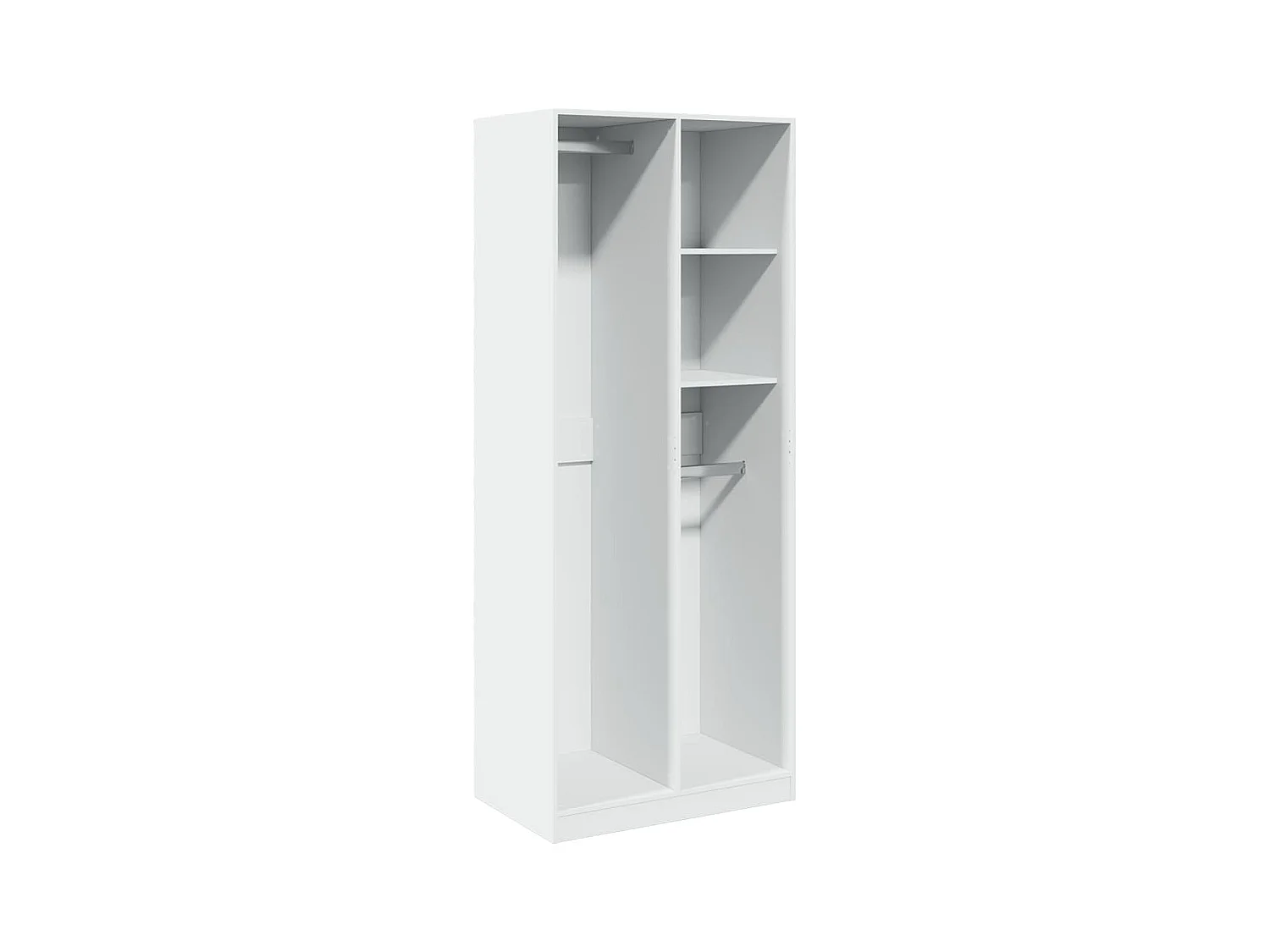 Garde-robe blanc 80x50x200 cm bois d'ingénierie