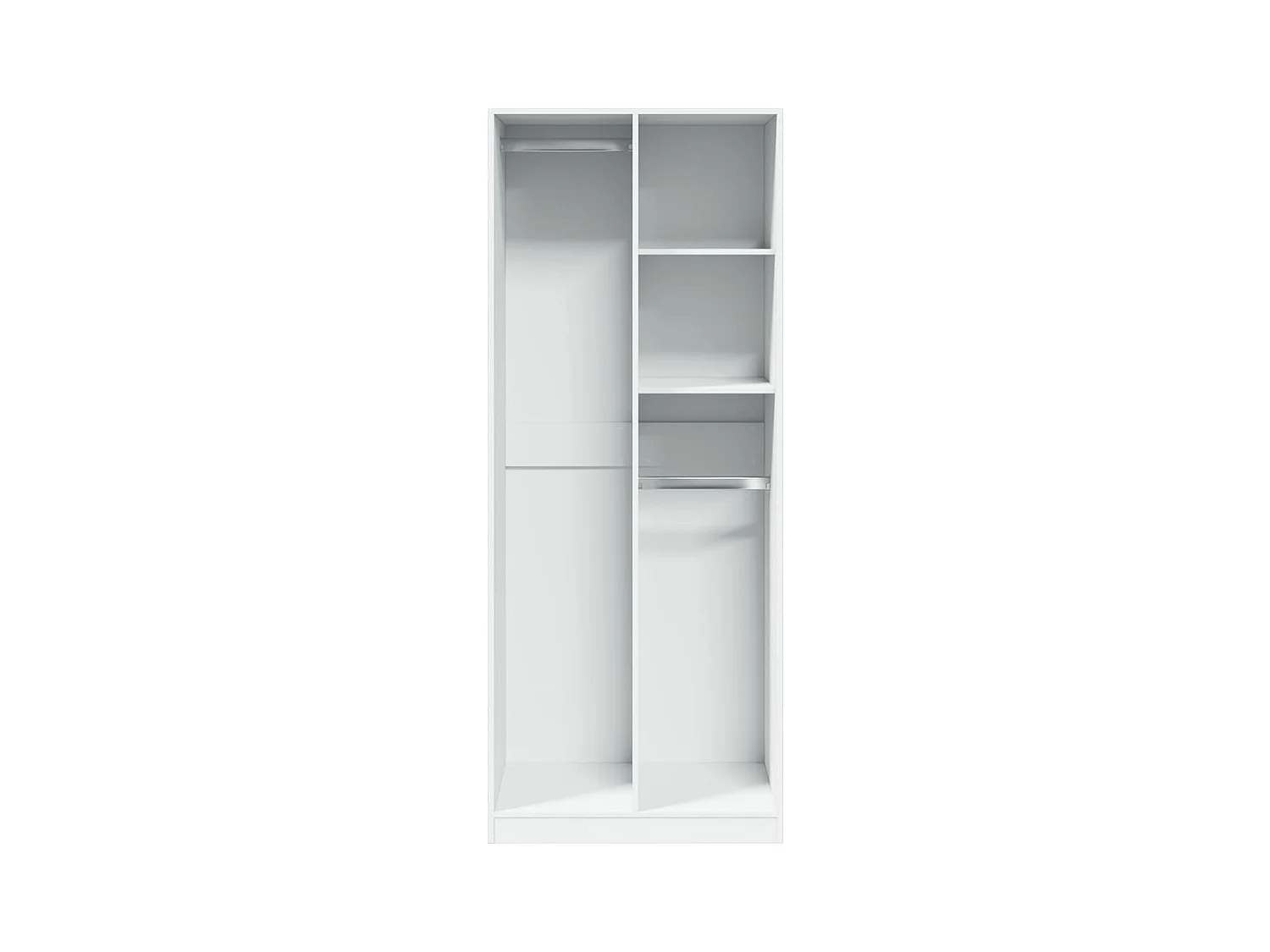 Garde-robe blanc 80x50x200 cm bois d'ingénierie