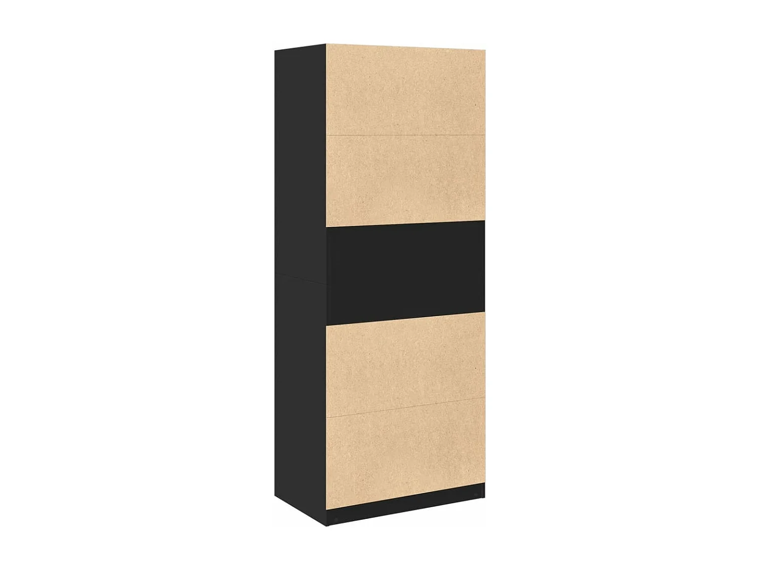 Armadio nero 80x50x200 cm in derivati del legno