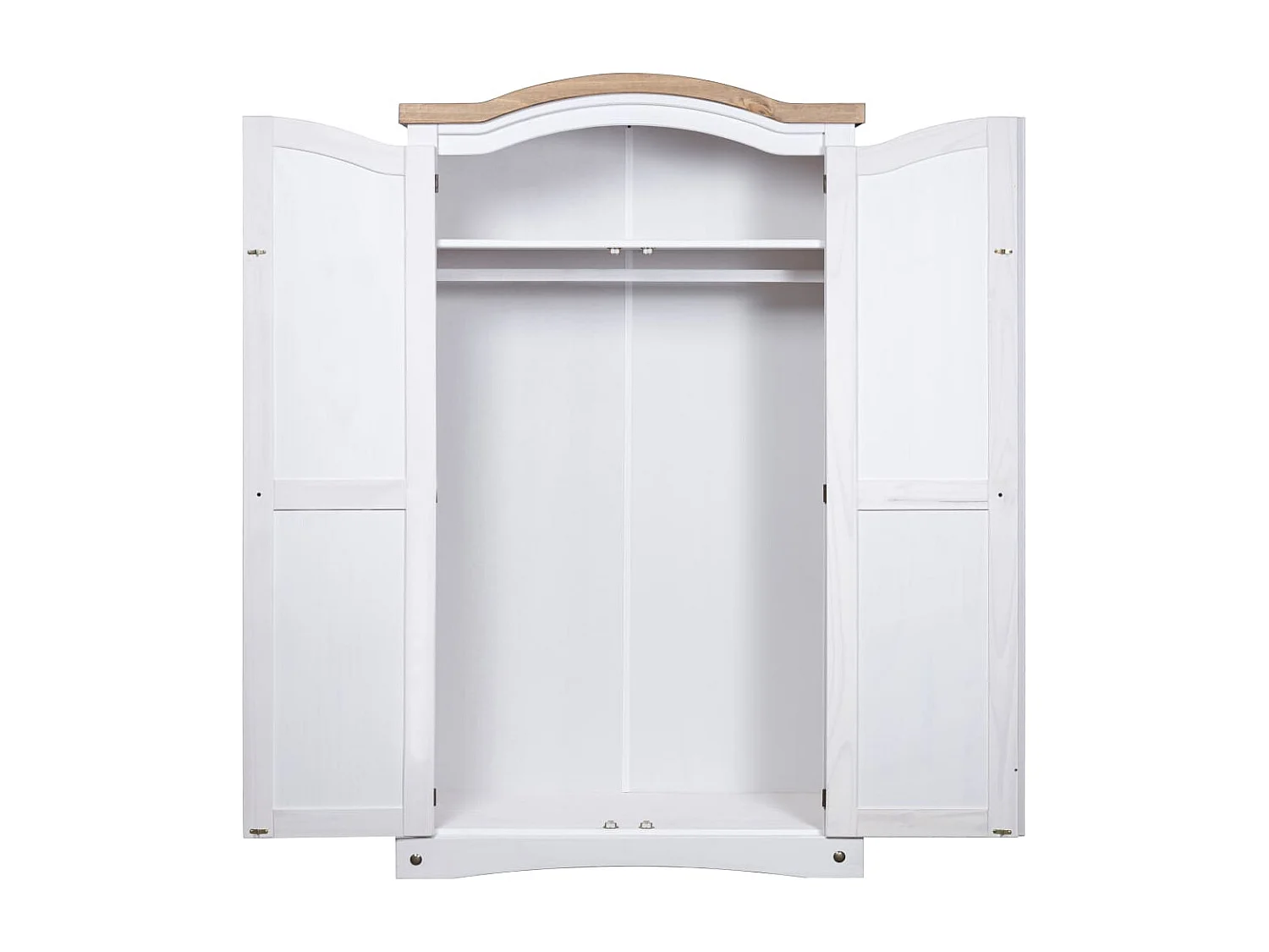 Garde-robe avec 2 portes Gamme Corona pin mexicain Blanc