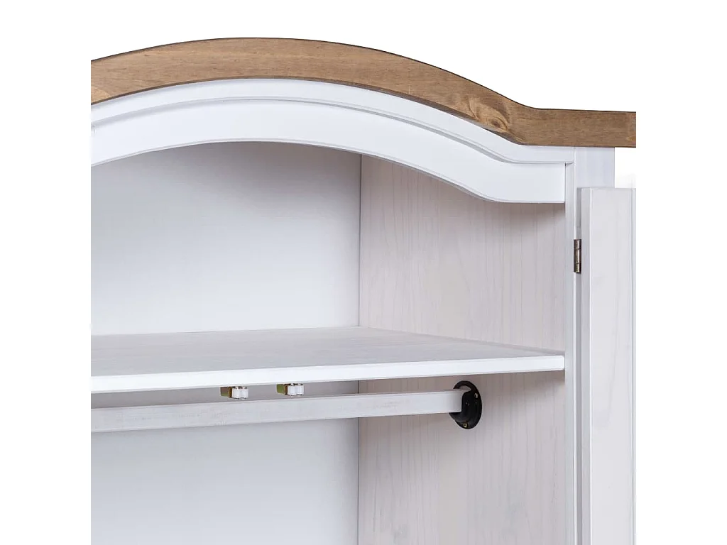 Garde-robe avec 2 portes Gamme Corona pin mexicain Blanc