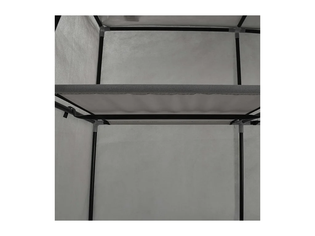 Armoire avec compartiments et barres Gris 150x45x175 cm Tissu