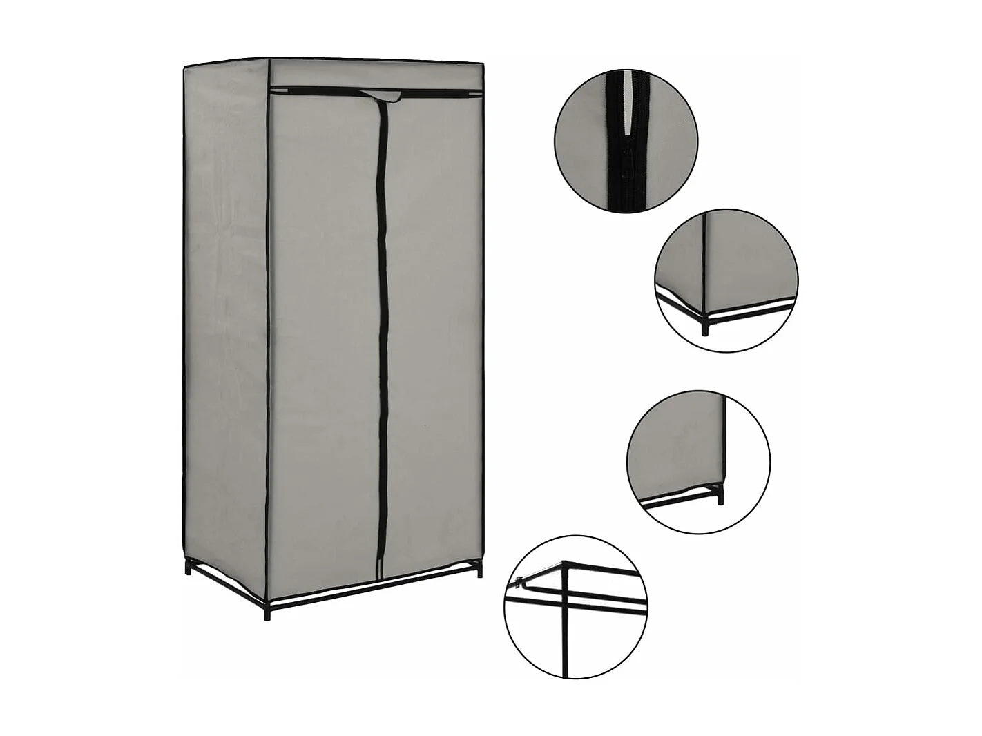 peças Roupeiros Cinzentos 75x50x160 cm