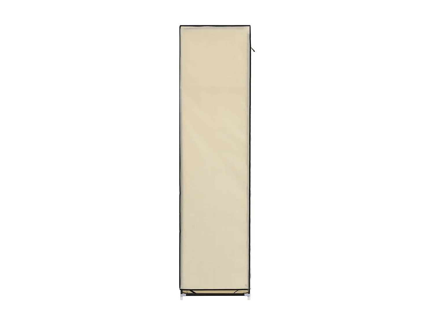 Armoire avec compartiments et barres Crème 150x45x175 cm Tissu