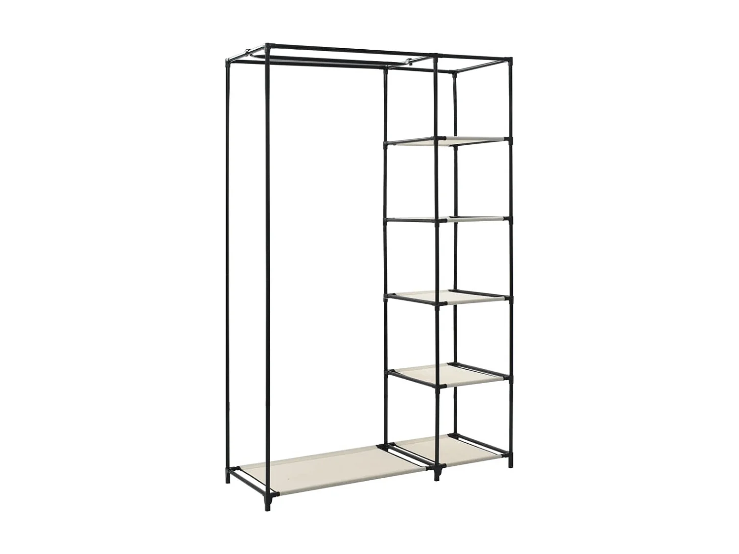 Armadi pieghevoli 2 pz Crema 110x45x175 cm Tessuto