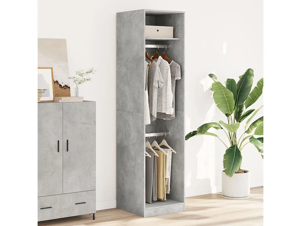 Garde-robe Gris béton 50 x 50 x 200 cm Aggloméré