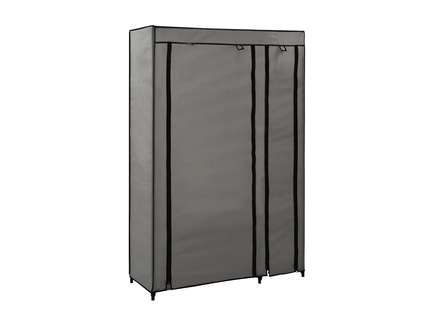 Armadi pieghevoli 2 pezzi Tessuto Grigio 110x45x175 cm