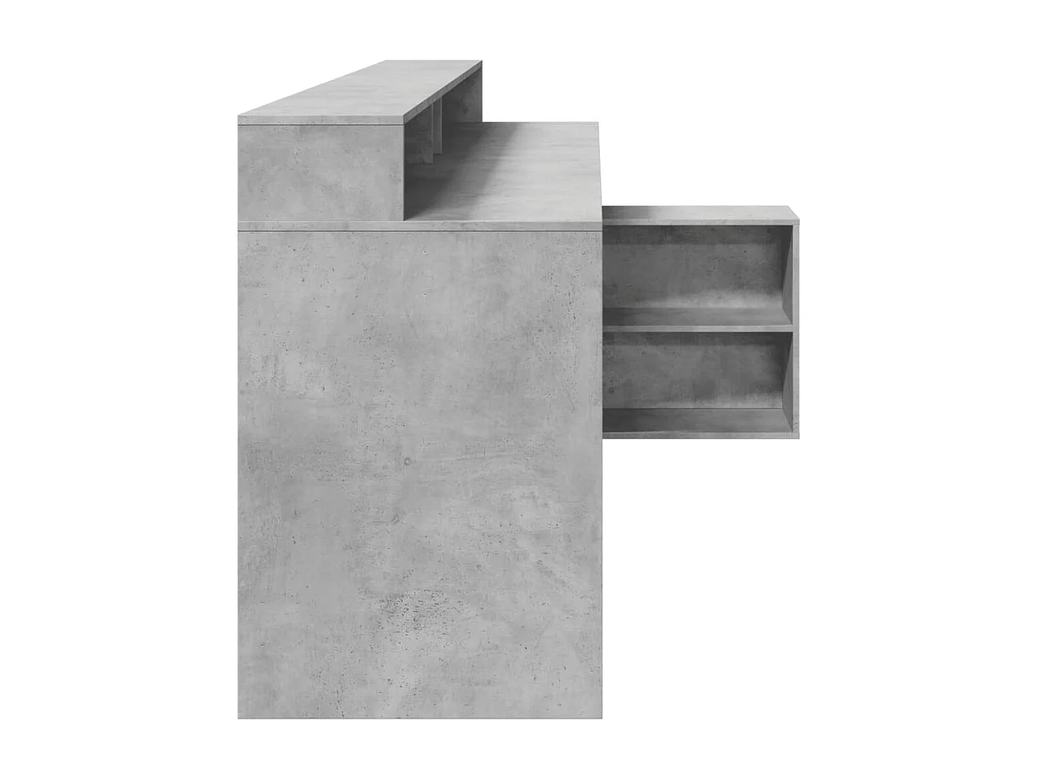 Bureau met LED-verlichting 200x104x91 cm hout betongrijs