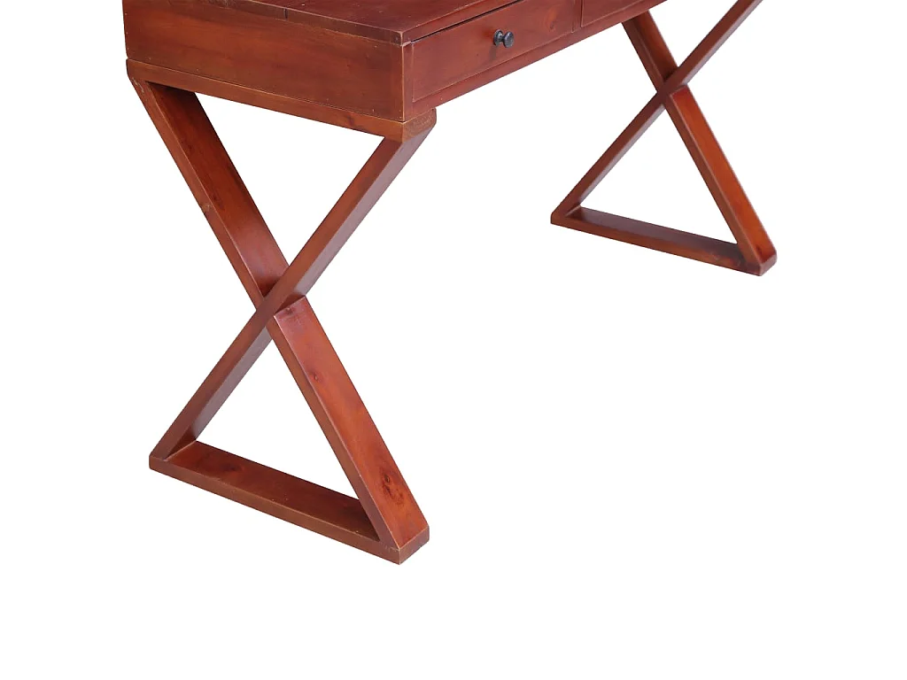 Bureau d'ordinateur Marron 115x47x77 cm Bois d'acajou massif