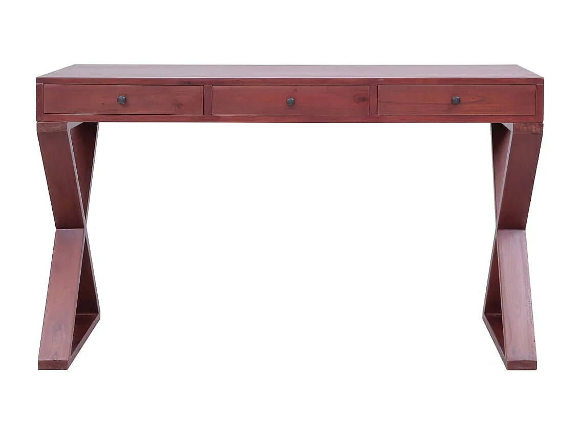 Bureau d'ordinateur Marron 115x47x77 cm Bois d'acajou massif