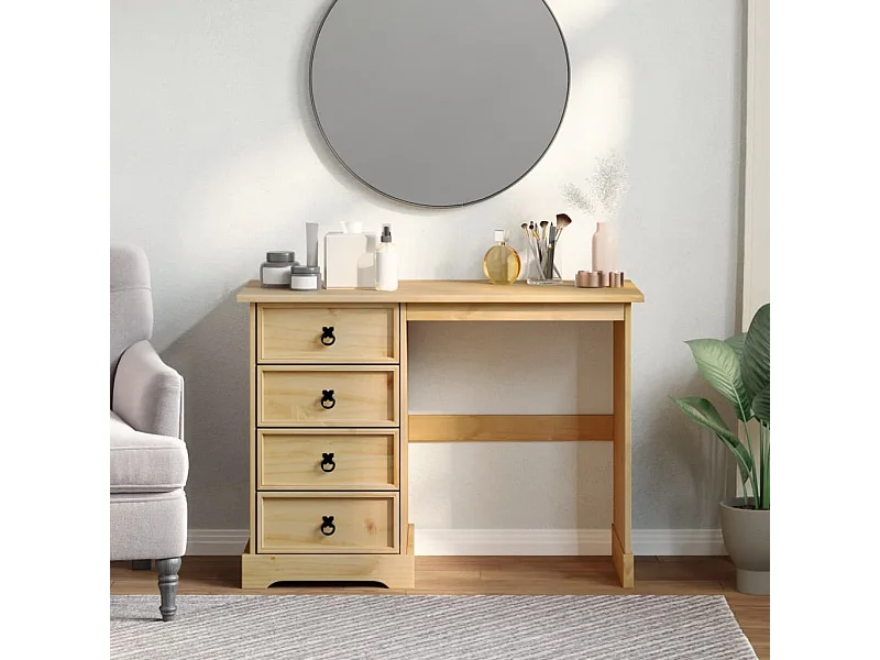 Coiffeuse Corona 104x47x75 cm bois de pin massif