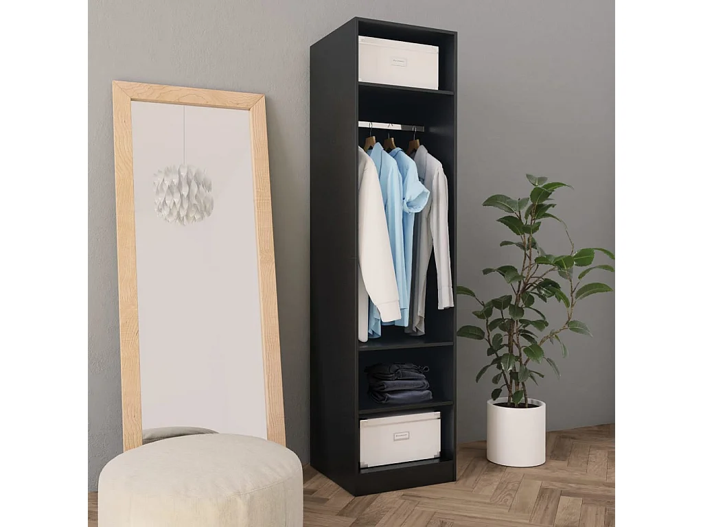 Armadio Nero 50x50x200 cm MDF