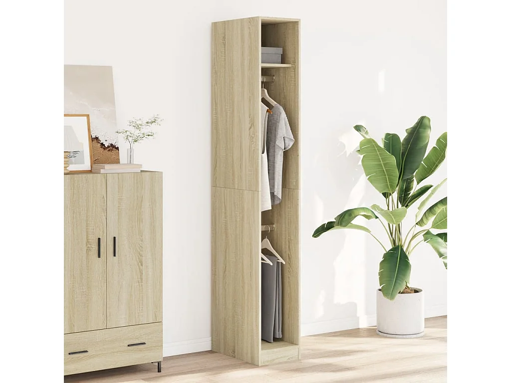 Kleiderschrank aus Sonoma-Eiche, 30 x 50 x 200 cm, Holzwerkstoff