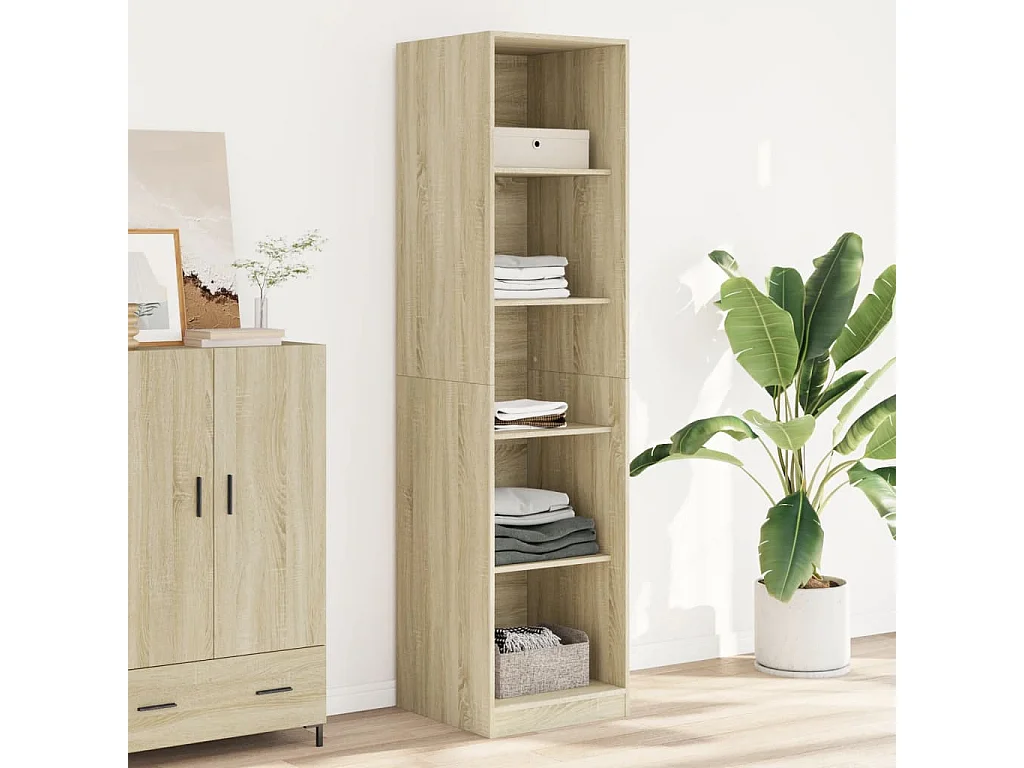 Armario roble Sonoma 50x50x200 cm Madera contrachapada