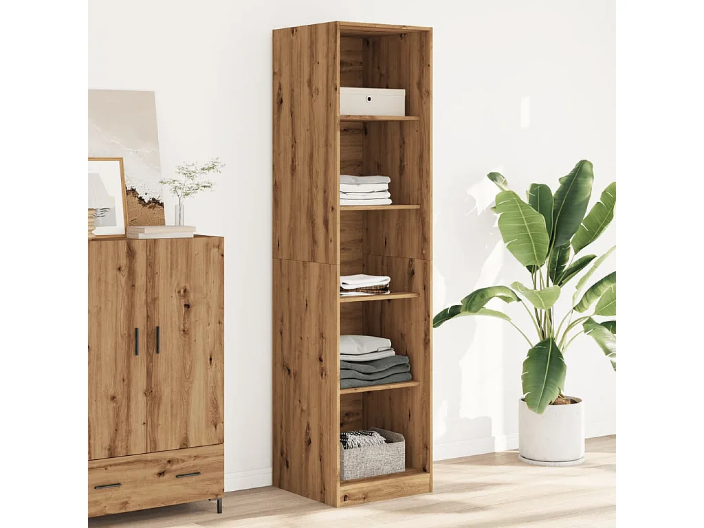 Garde-robe chêne artisanal 50x50x200 cm bois d'ingénierie