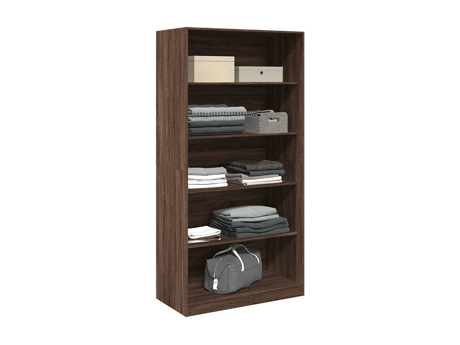 Armário de carvalho marrom 100x50x200 cm madeira trabalhada