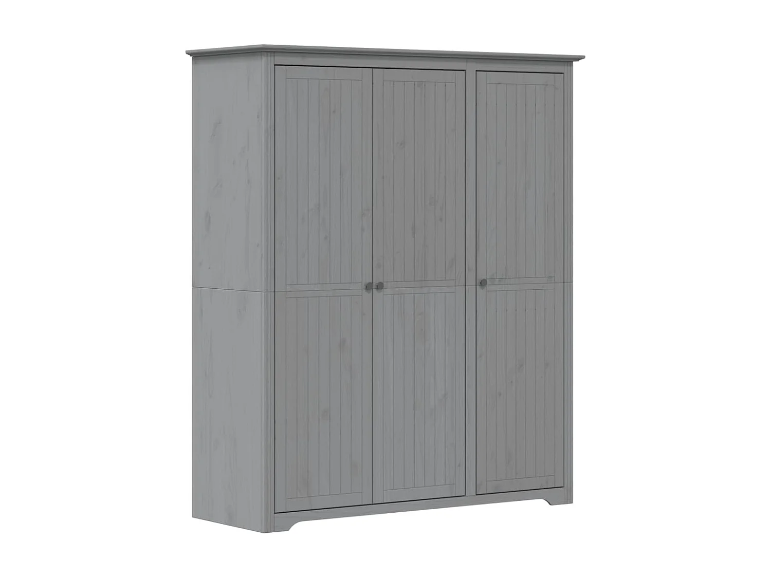 Garde-robe BODO gris 146x53,5x173 cm bois massif de pin