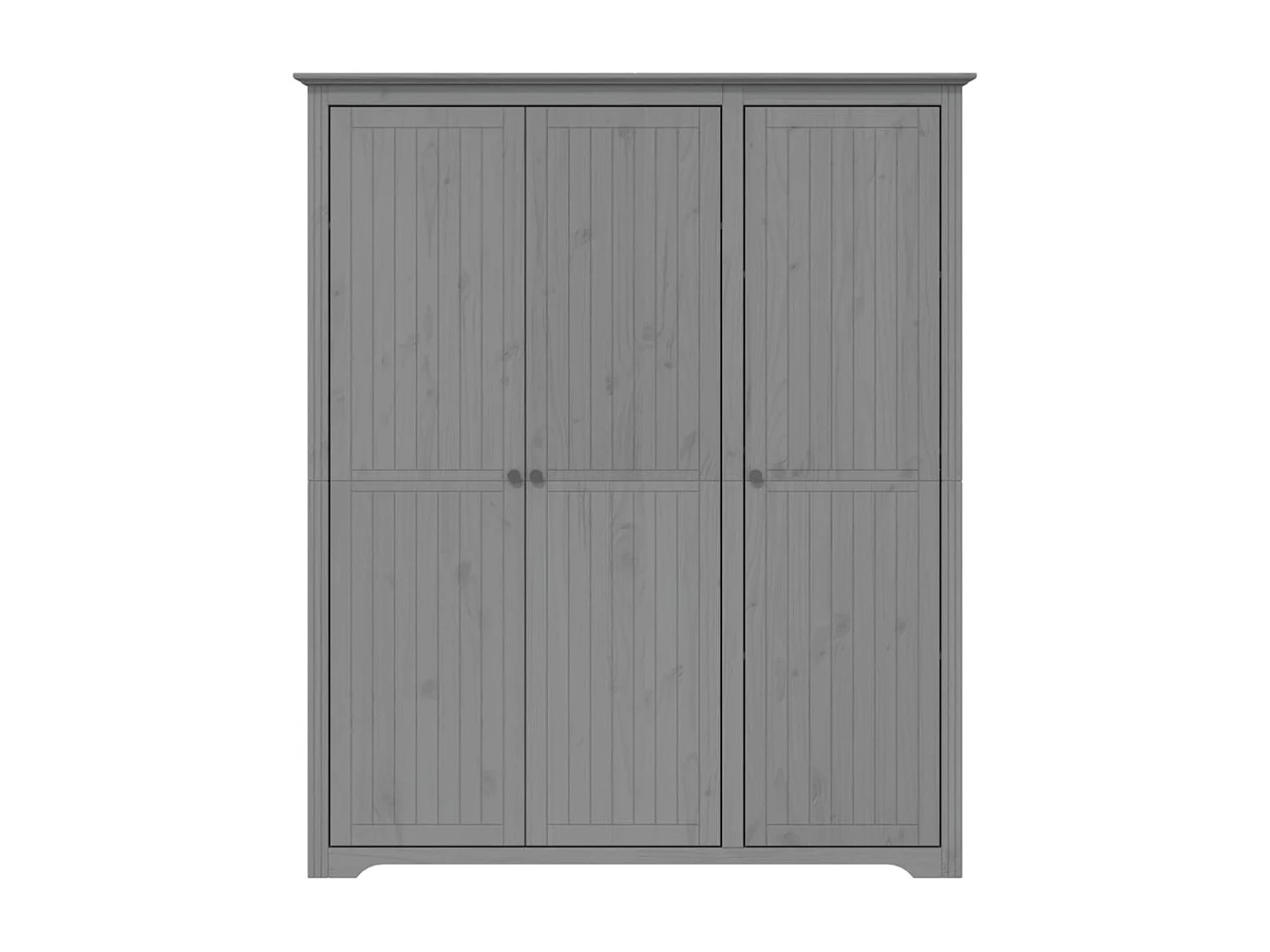 Garde-robe BODO gris 146x53,5x173 cm bois massif de pin