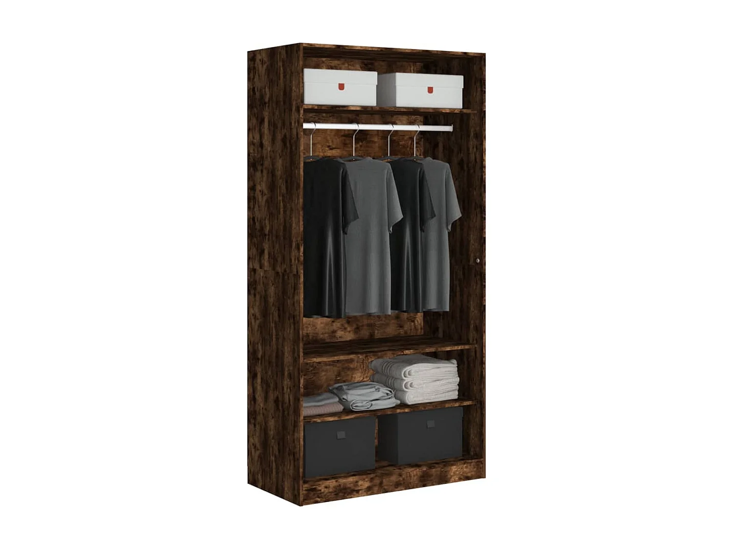 Armario roble ahumado 100x50x200 cm madera contrachapada