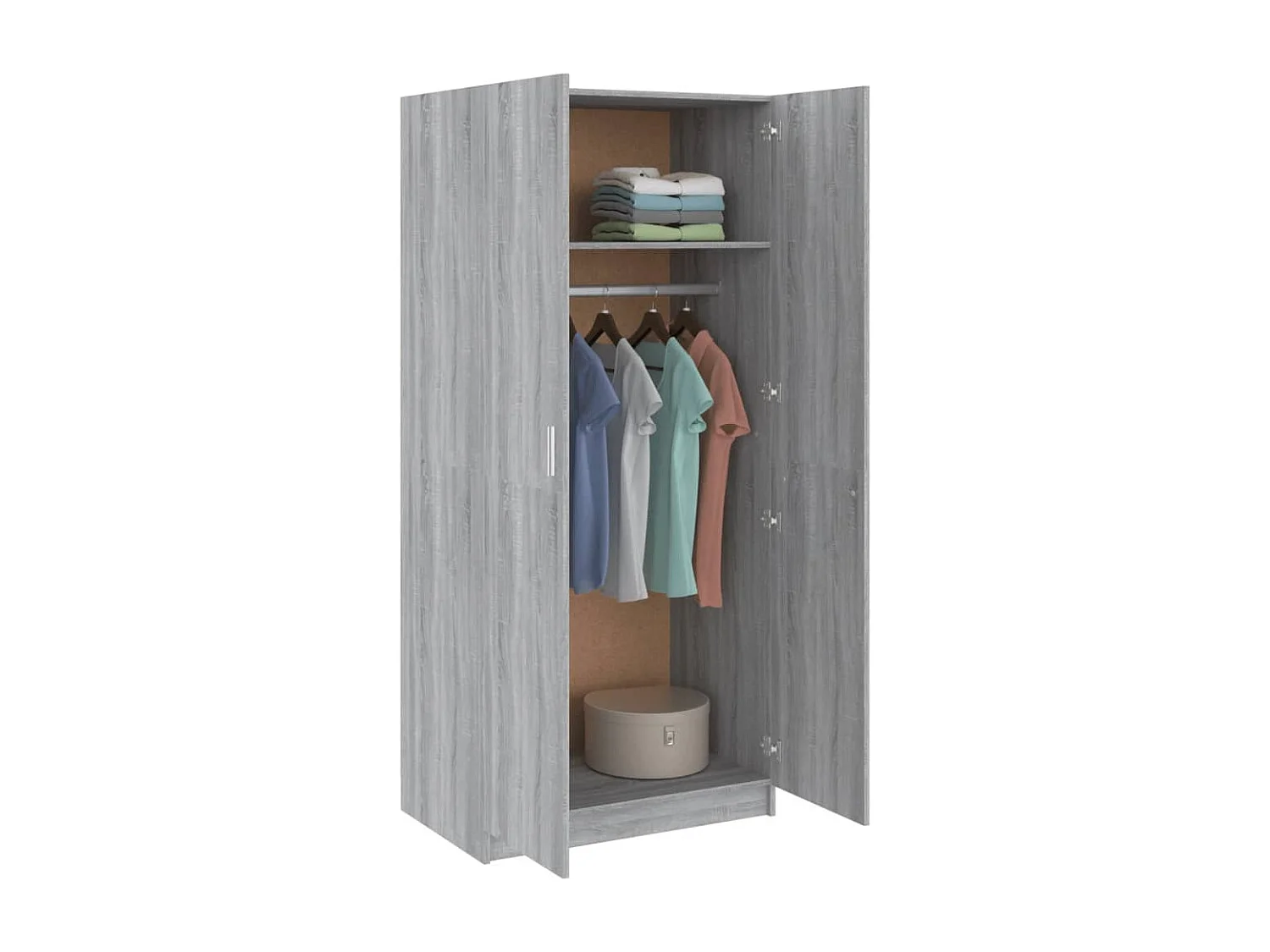 Armadio Sonoma grigio 80x52x180 cm MDF