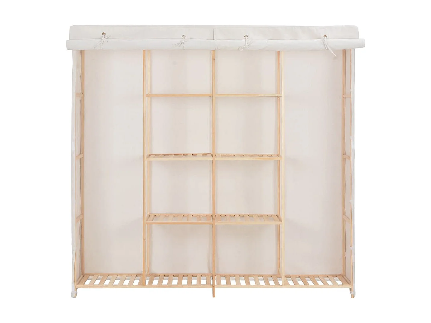 Garde-robe Blanc 173x40x170 cm Tissu