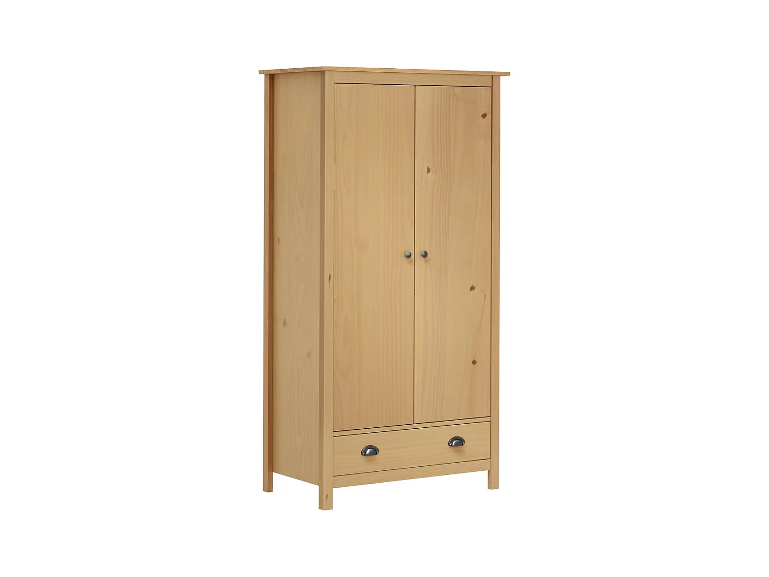 Garde-robe à 2 portes Hill 89x50x170 cm Bois de pin solide