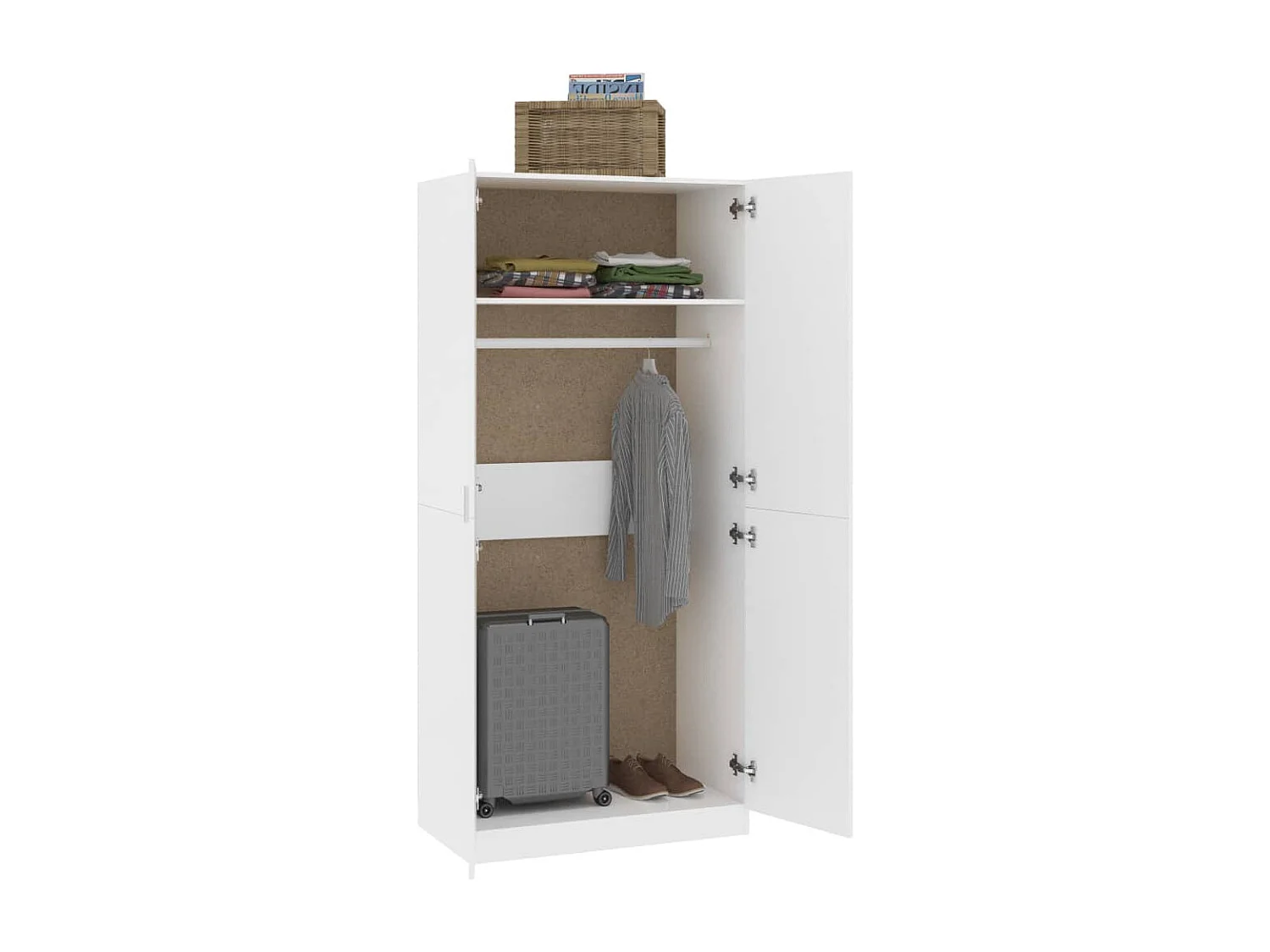 Garde-robe Blanc 90x52x200 cm Bois d’ingénierie