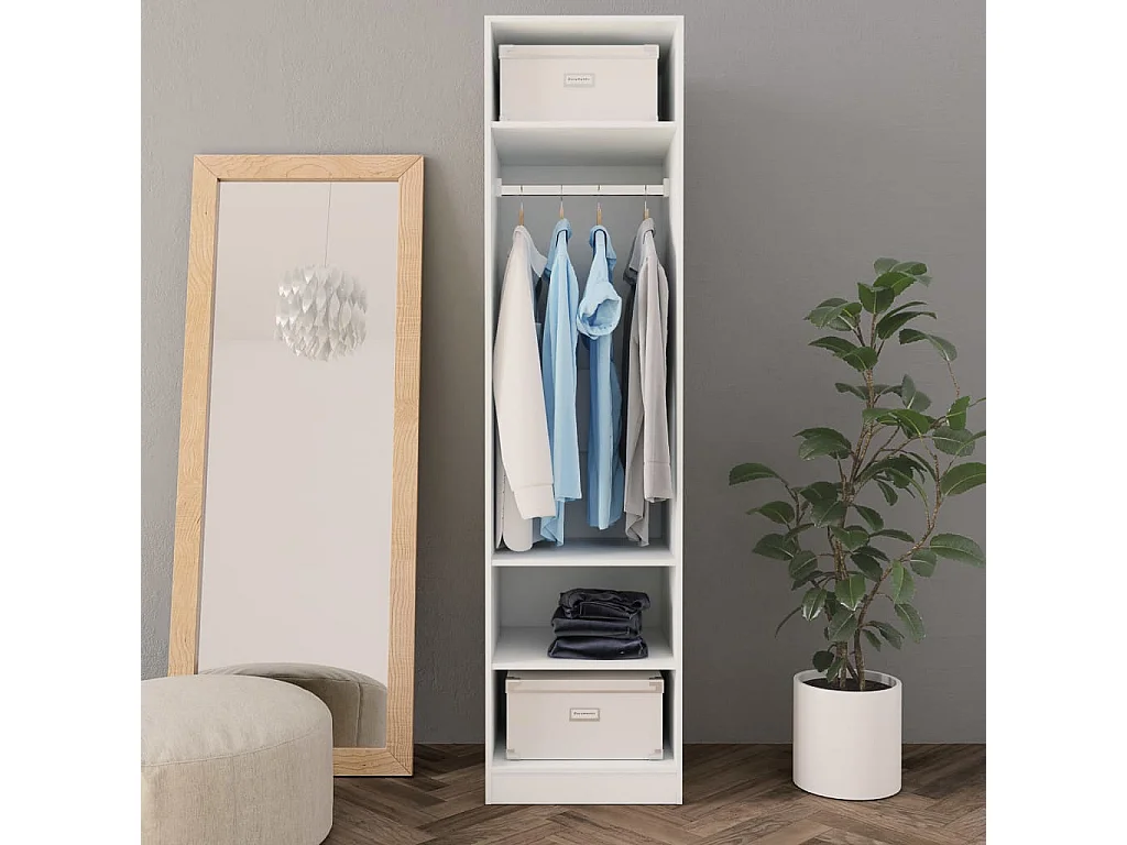 Garde-robe Blanc 50x50x200 cm Bois d'ingénierie