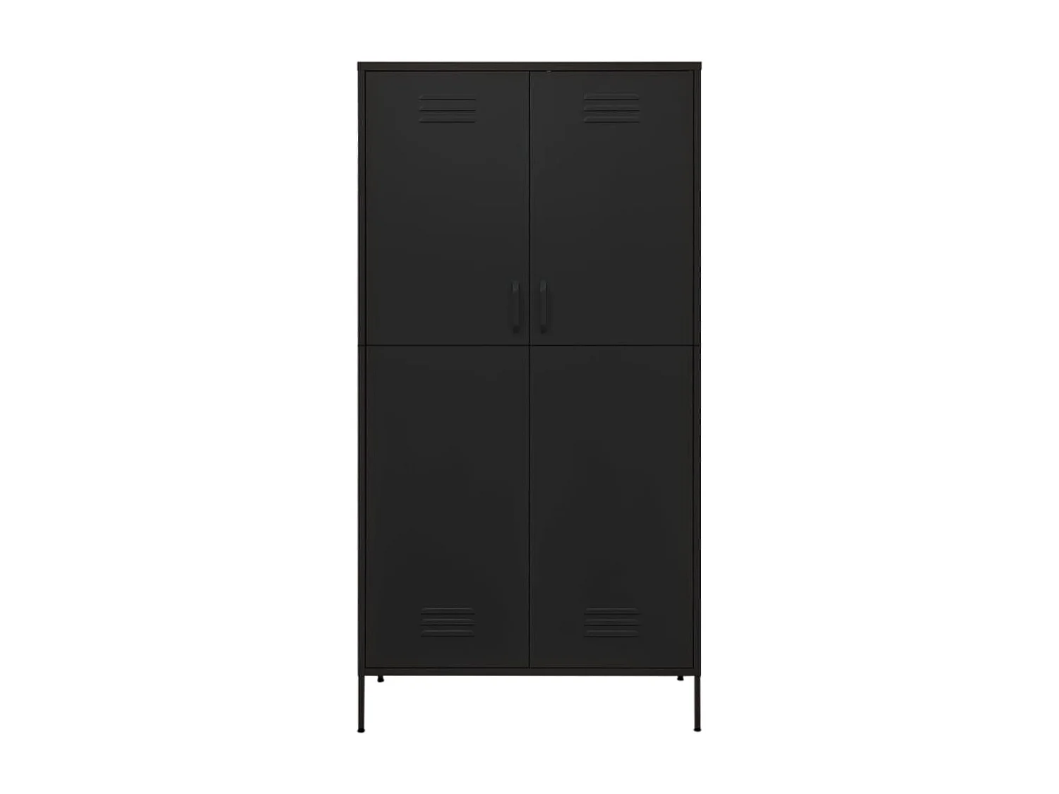 Armadio Nero 90x50x180 cm Acciaio