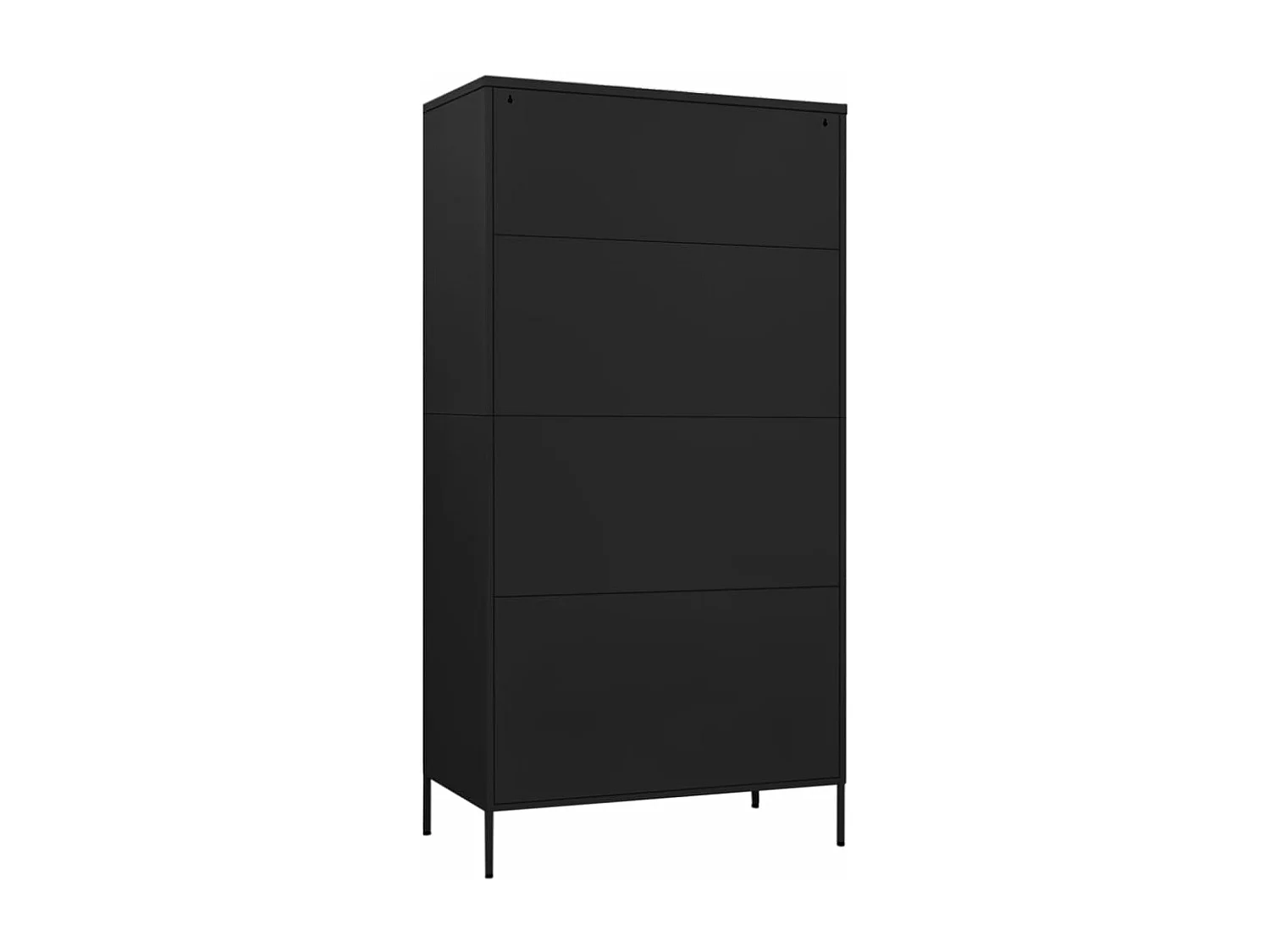 Armadio Nero 90x50x180 cm Acciaio