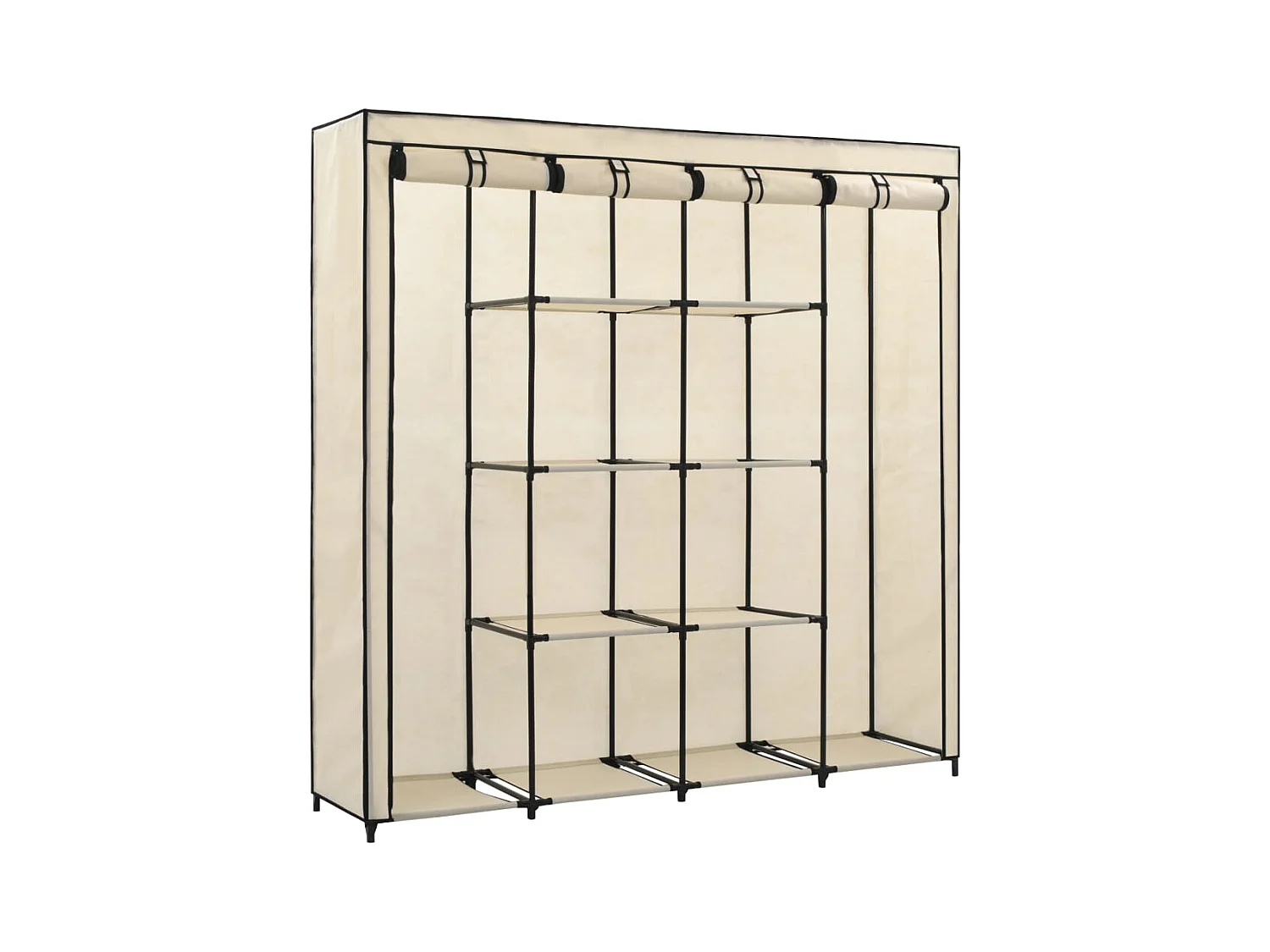 Armario con 4 compartimentos Crema 175x45x170 cm