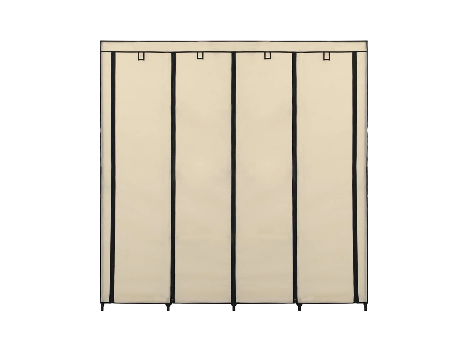 Armario con 4 compartimentos Crema 175x45x170 cm