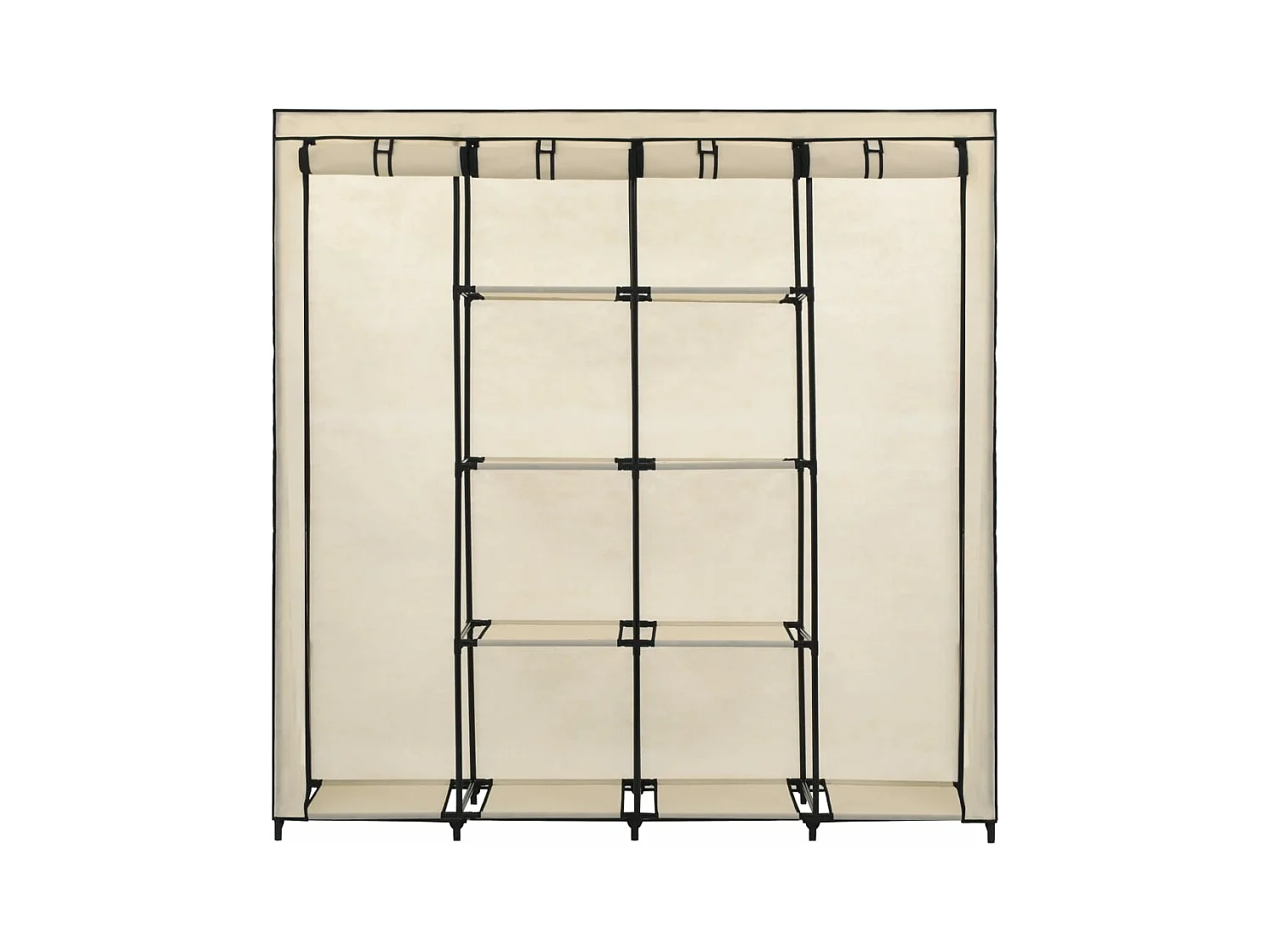 Armario con 4 compartimentos Crema 175x45x170 cm